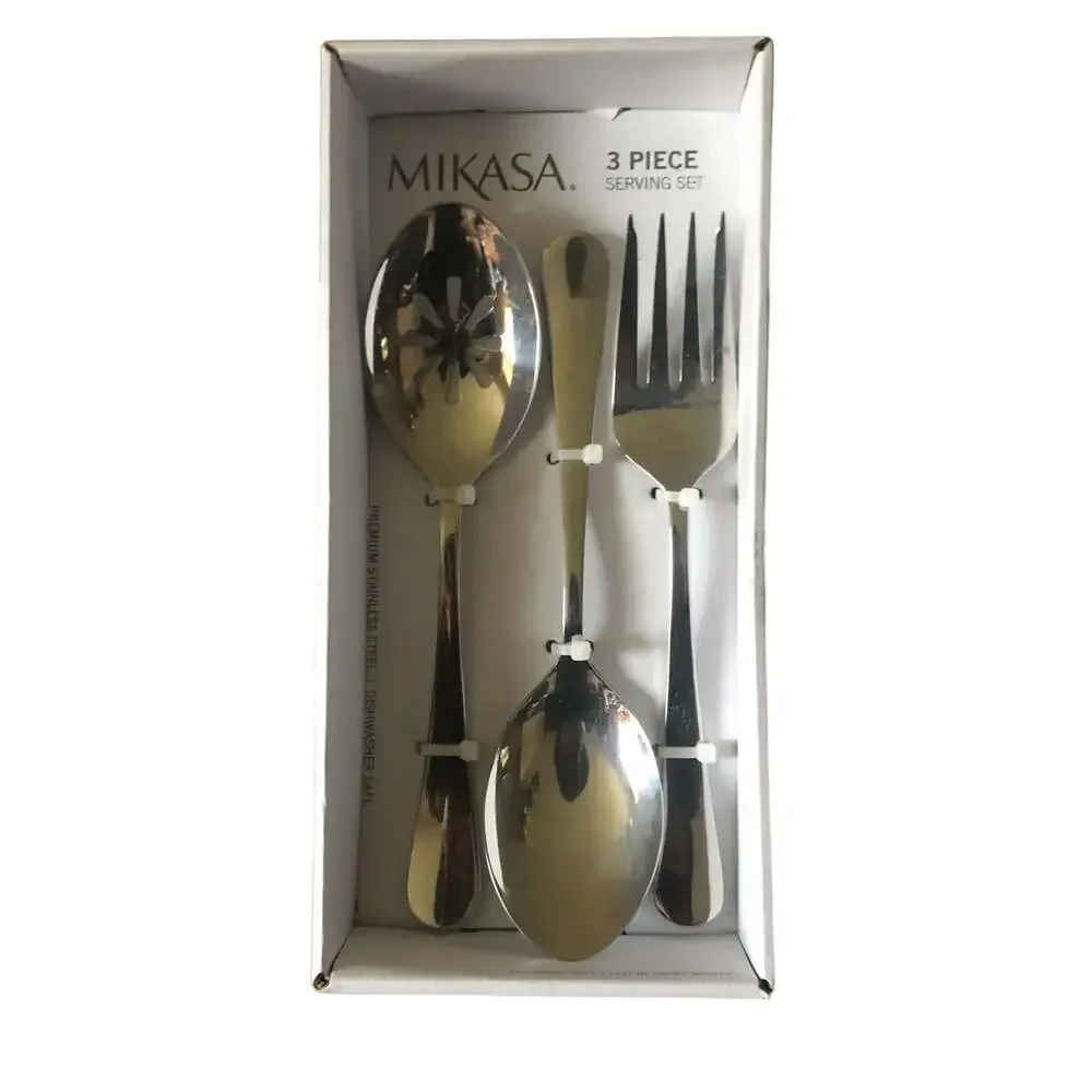 Mikasa Premium Stainless Steel 3 Piece Serving Set